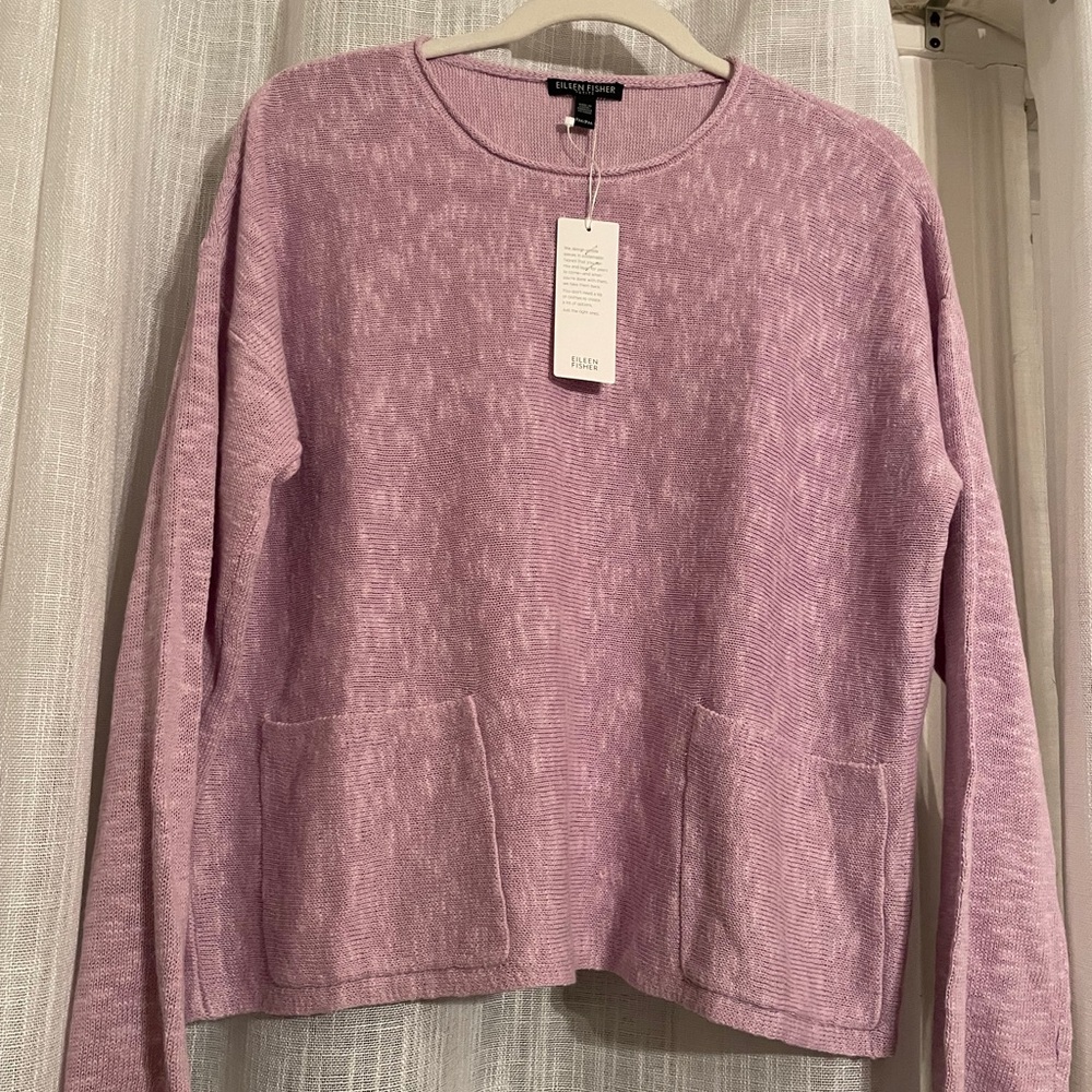 Eileen Fisher Lavender Long Sleeve Top